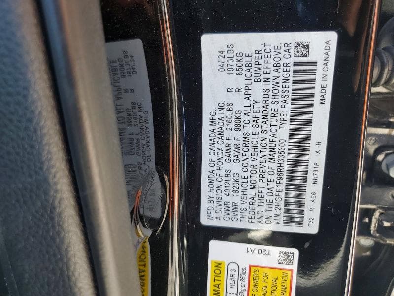 2024 HONDA CIVIC TOURING 12