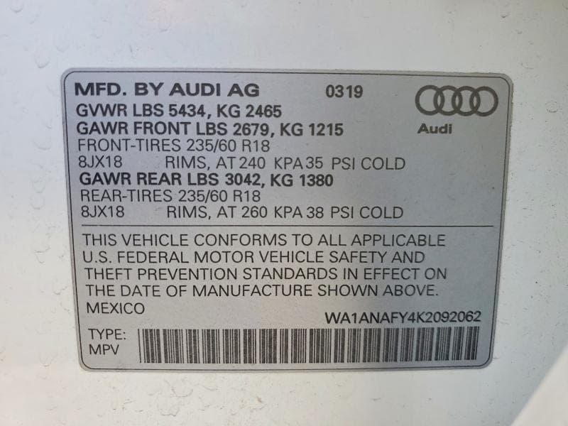 2019 AUDI Q5 PREMIUM 13