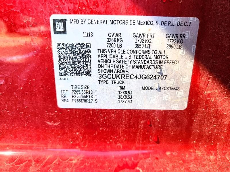2018 CHEVROLET SILVERADO K1500 LT 13