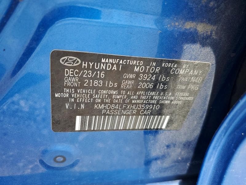 2017 HYUNDAI ELANTRA LIMITED LIMITED 12