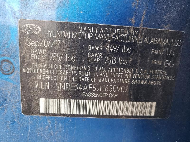 2018 HYUNDAI SONATA SEL 12