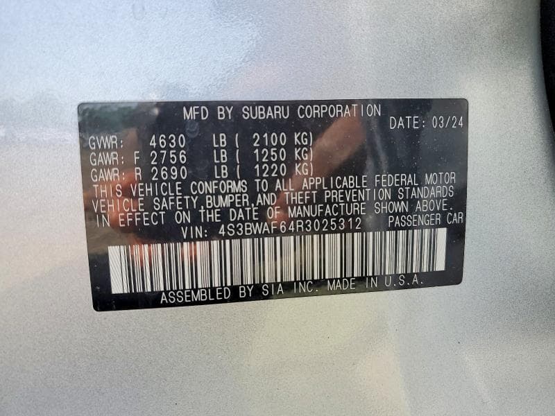 2024 SUBARU LEGACY PREMIUM 12