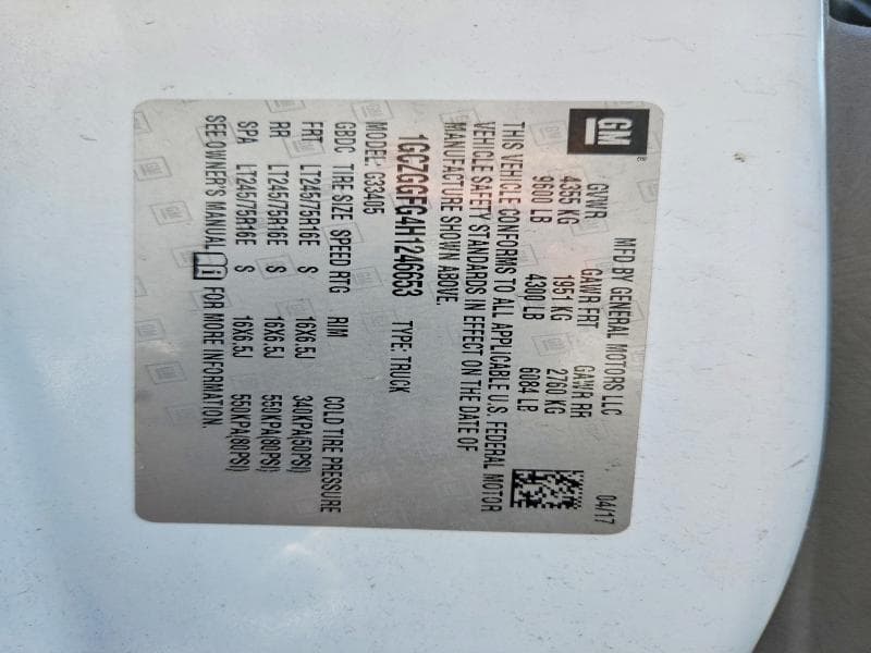2017 CHEVROLET EXPRESS G3500 13