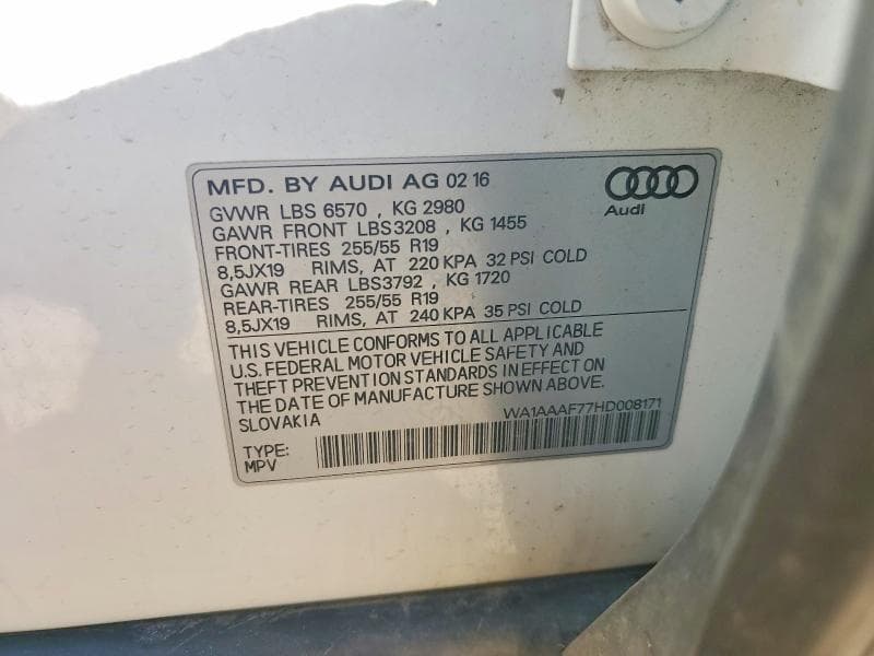 2017 AUDI Q7 PREMIUM 13