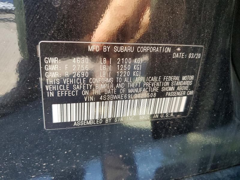 2020 SUBARU LEGACY PREMIUM 13