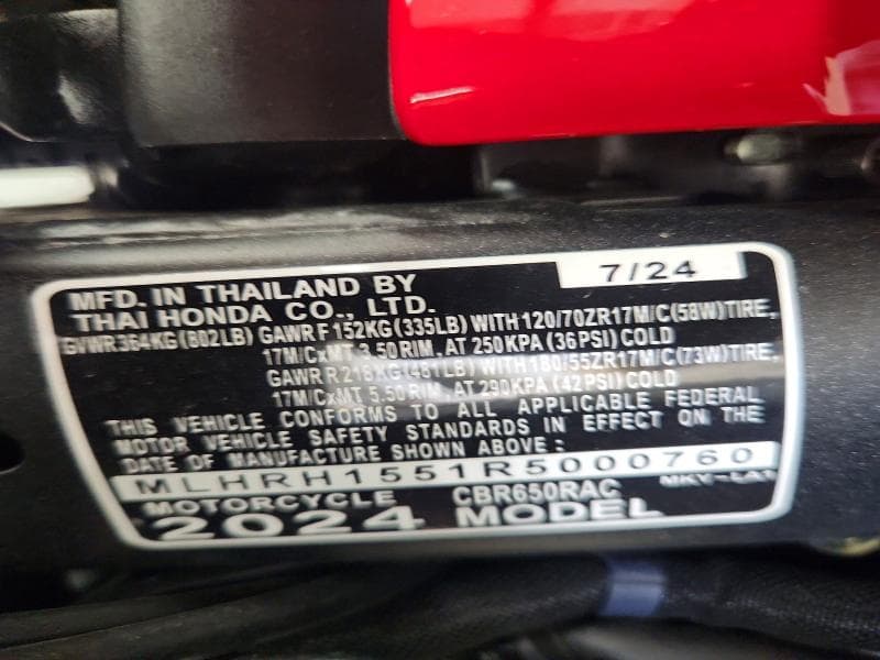 2024 HONDA CBR650 R 9