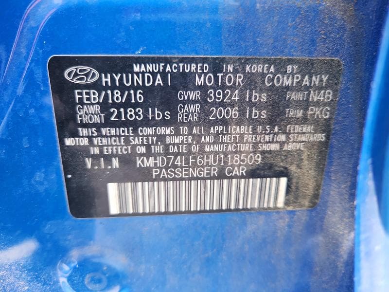2017 HYUNDAI ELANTRA SE 12