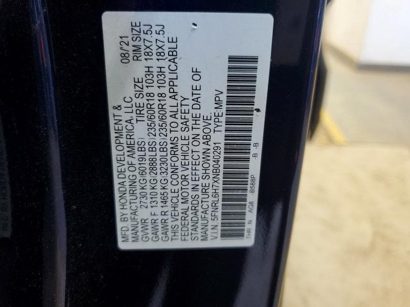 2022 HONDA ODYSSEY EXL 13