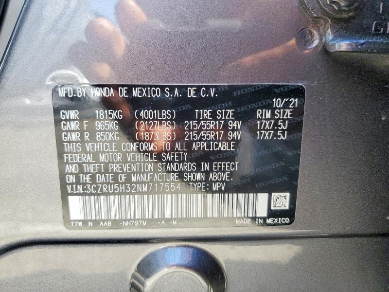 2022 HONDA HR-V LX 13