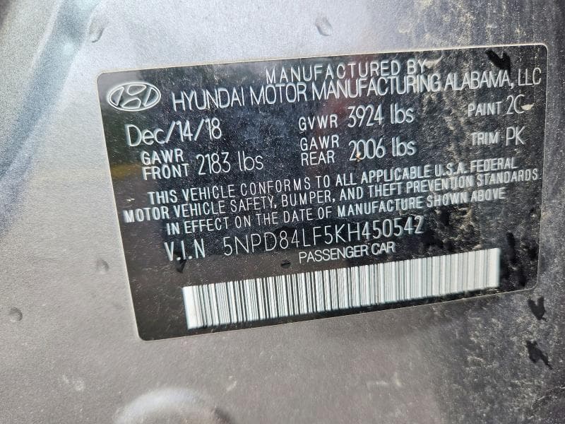 2019 HYUNDAI ELANTRA SEL 12