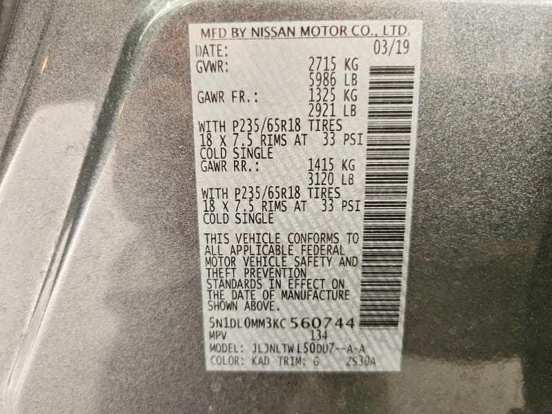 2019 INFINITI QX60 LUXE 14