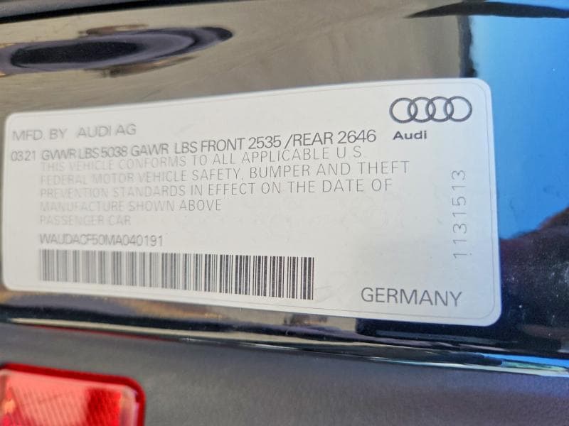 2021 AUDI A5 PREMIUM 45 12