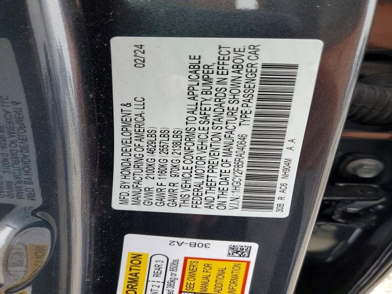 2024 HONDA ACCORD TOURING HYBRID TOURING HYBRID 12