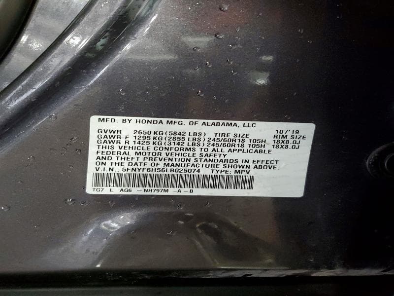 2020 HONDA PILOT EXL 13