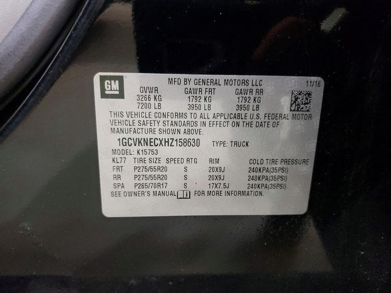 2017 CHEVROLET SILVERADO 12