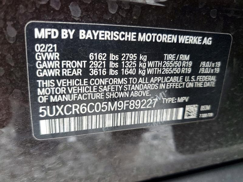 2021 BMW X5 XDRIVE40I 14