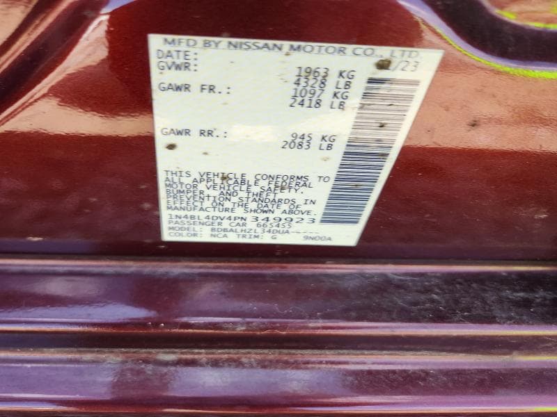 2023 NISSAN ALTIMA SV 12