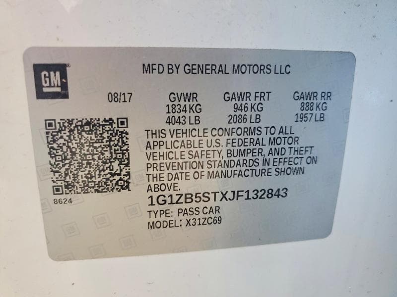 2018 CHEVROLET MALIBU LS 13