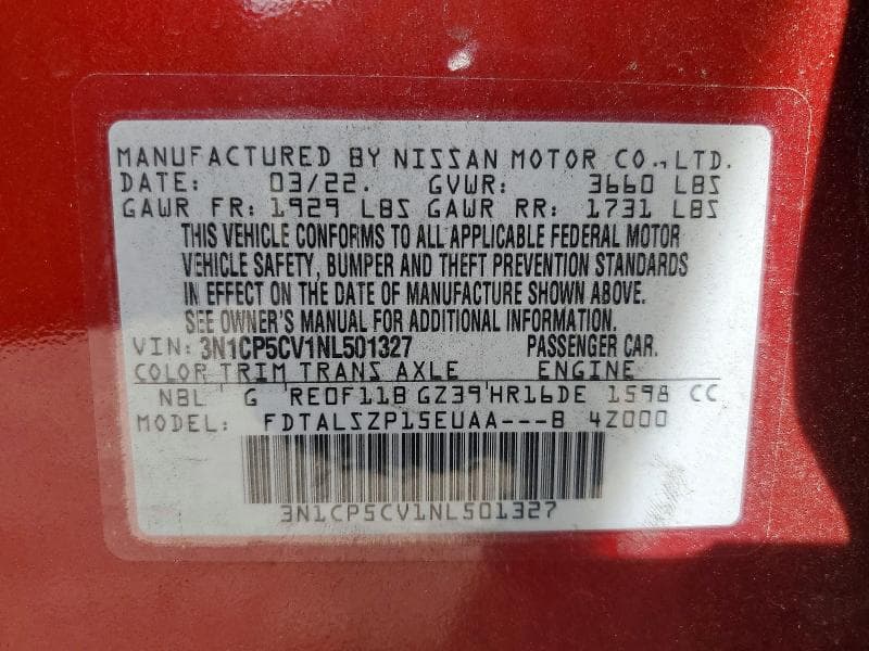 2022 NISSAN KICKS SV 12