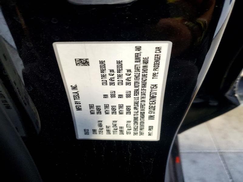 2022 TESLA MODEL 3 12