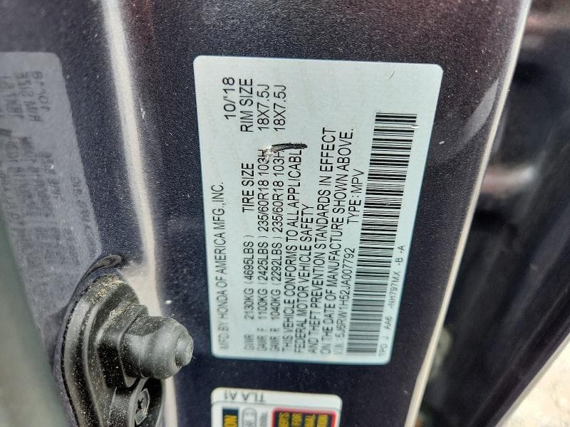 2018 HONDA CR-V EX 14
