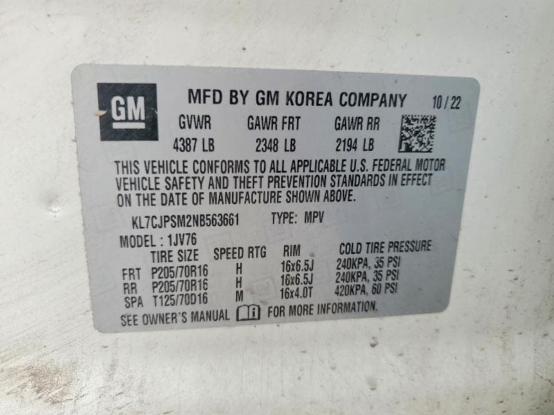 2022 CHEVROLET TRAX 1LT 13