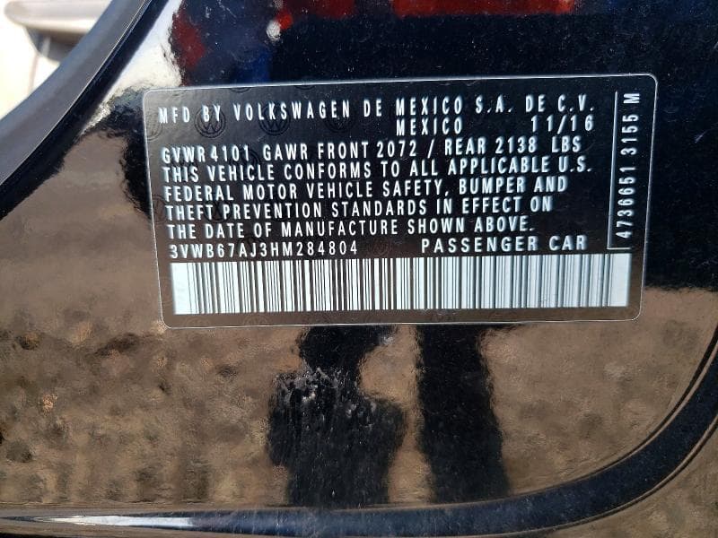 2017 VOLKSWAGEN JETTA SE SE 12
