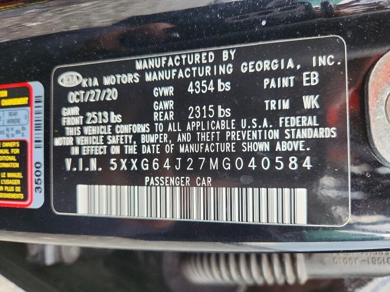 2021 KIA K5 GT LINE 12