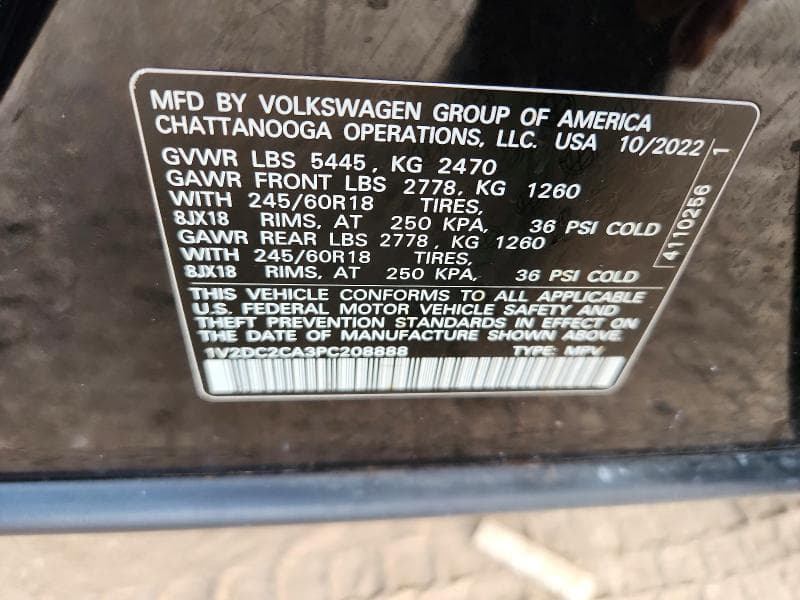 2023 VOLKSWAGEN ATLAS CROSS SPORT SE 13