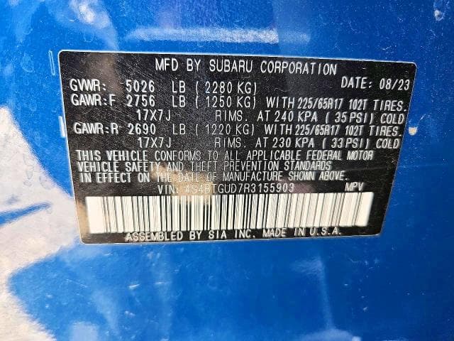 2024 SUBARU OUTBACK WILDERNESS WILDERNESS 13
