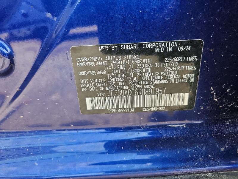 2024 SUBARU CROSSTREK PREMIUM 14