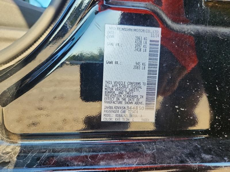 2025 NISSAN ALTIMA SV 12