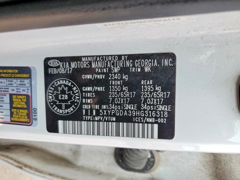 2017 KIA SORENTO LX LX 13