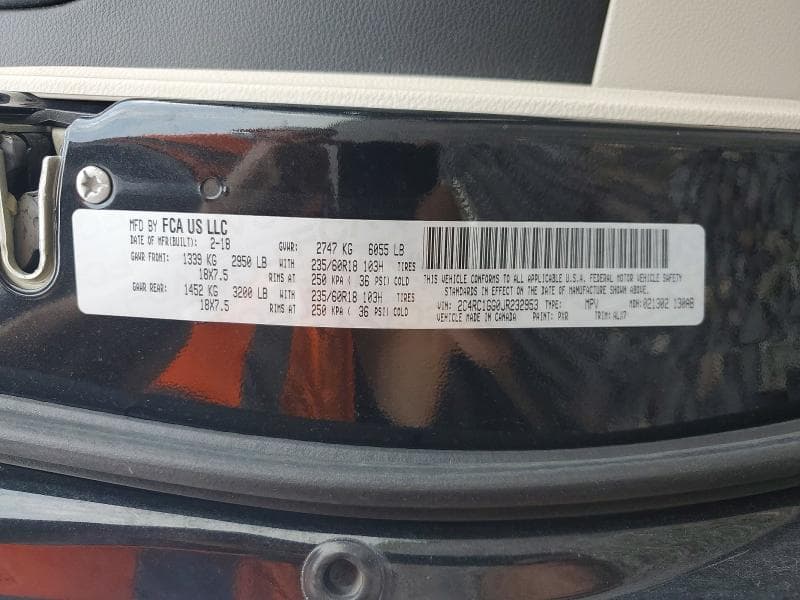 2018 CHRYSLER PACIFICA LIMITED 14