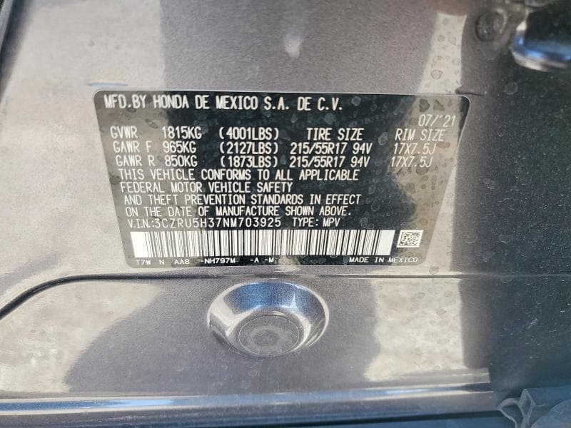 2022 HONDA HR-V LX 14