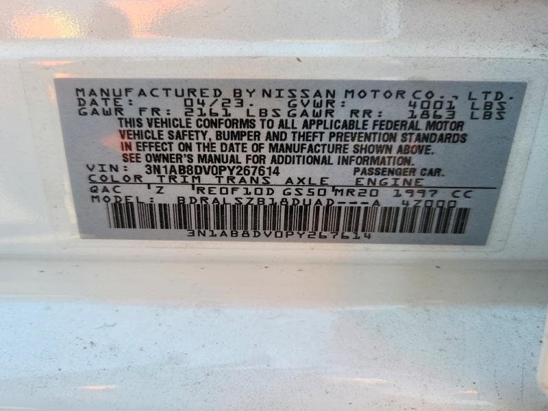 2023 NISSAN SENTRA SR 12