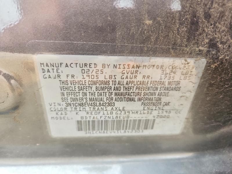 2025 NISSAN VERSA SV SV 12