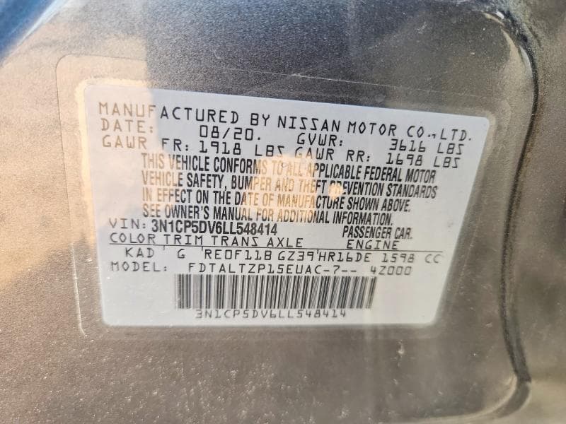 2020 NISSAN KICKS SR 12