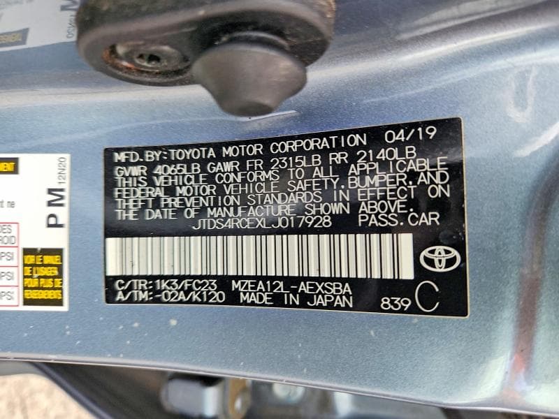2020 TOYOTA COROLLA SE 13