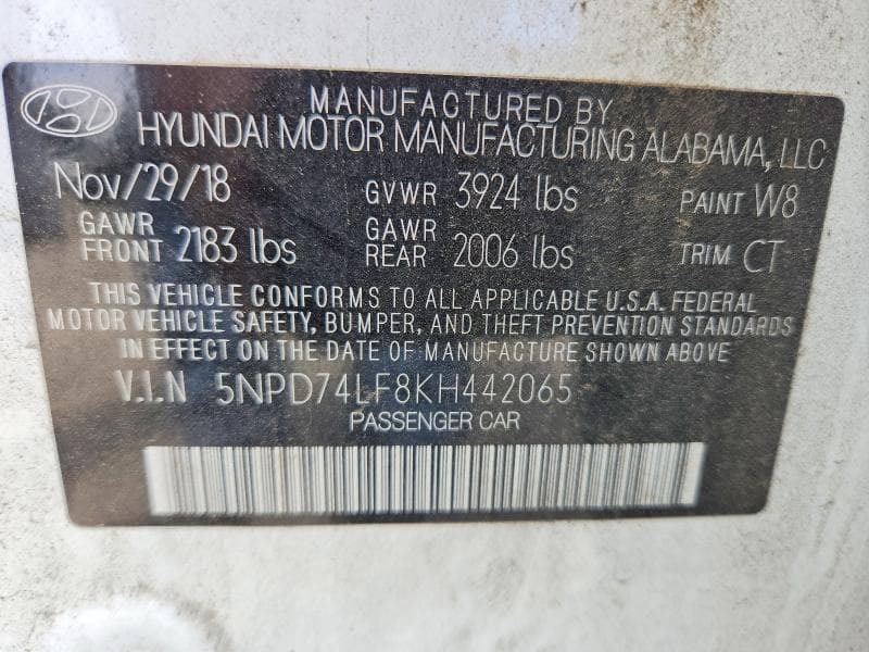 2019 HYUNDAI ELANTRA SE 12