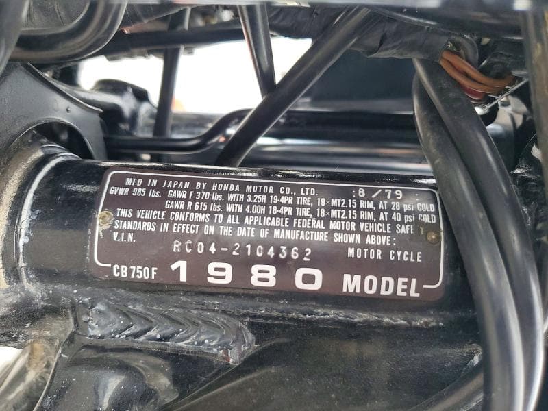 1980 HONDA CB750 F 9