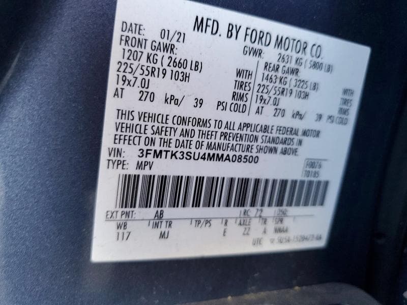 2021 FORD MUSTANG MACH-E PREMIUM 12