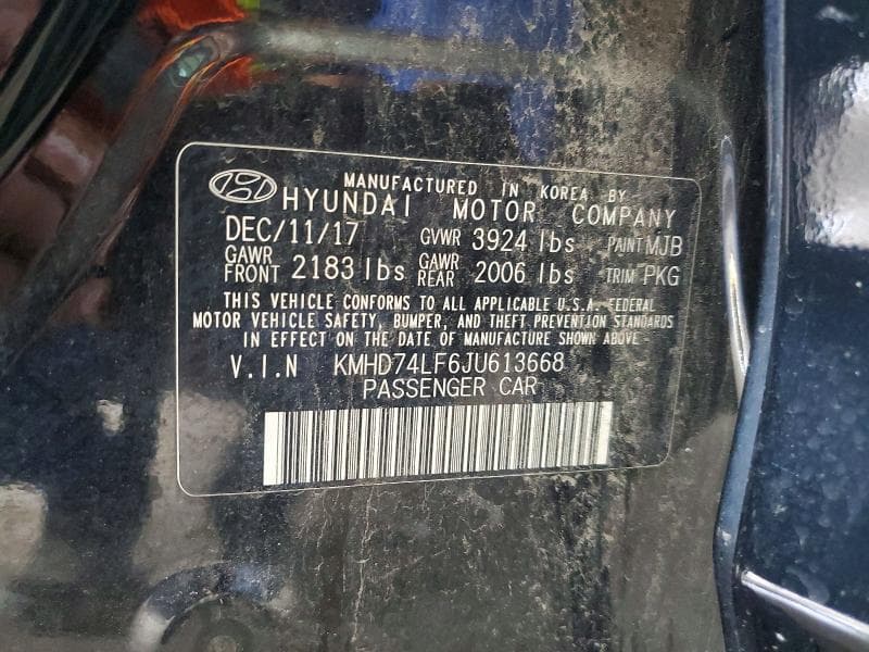 2018 HYUNDAI ELANTRA SE SE 12