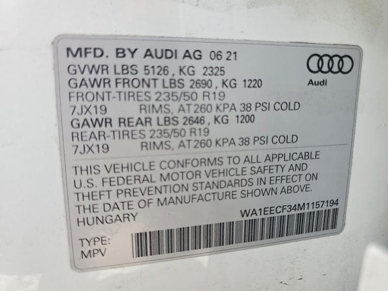 2021 AUDI Q3 PREMIUM PLUS S LINE 45 14