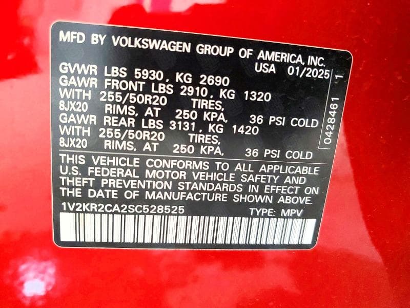 2025 VOLKSWAGEN ATLAS SE 13