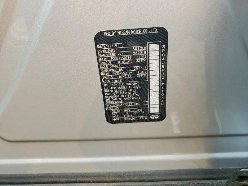 2020 INFINITI QX50 LUXE 13