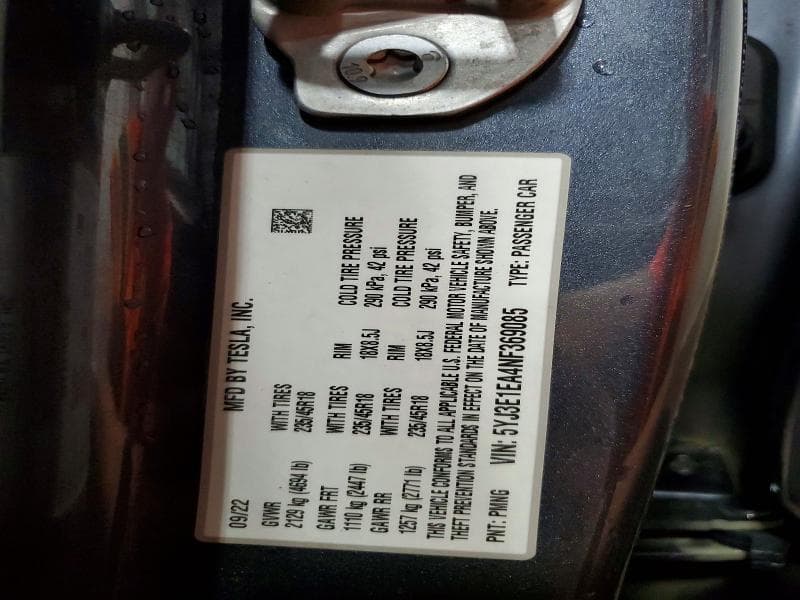 2022 TESLA MODEL 3 13