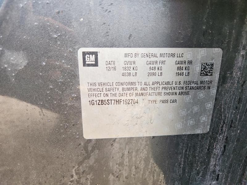 2017 CHEVROLET MALIBU LS 12
