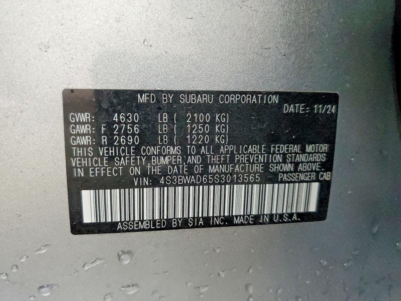 2025 SUBARU LEGACY PREMIUM 13