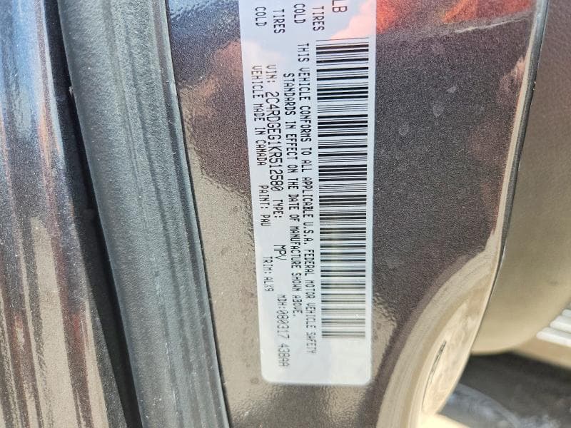 2019 DODGE GRAND CARAVAN GT 13